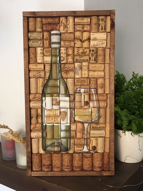 Wine Cork Wall Decor Wood Wall Artwine Lover Gift Wine Cork Etsy
