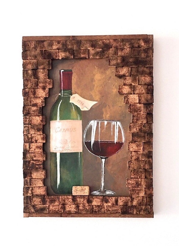 Wine Cork Wall Decor Wood Wall Artwine Lover Gift Wine Cork - Etsy