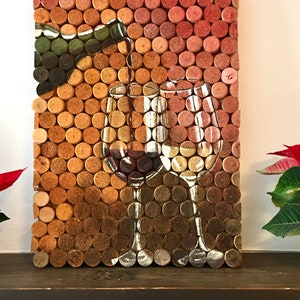 Wine Cork Wall Decor, Wood Wall Art,Wine Lover Gift, Wine Cork Art, Bar Decor, Kitchen Wall Art, Wine Corks Wall Hanging, Corks Artwork