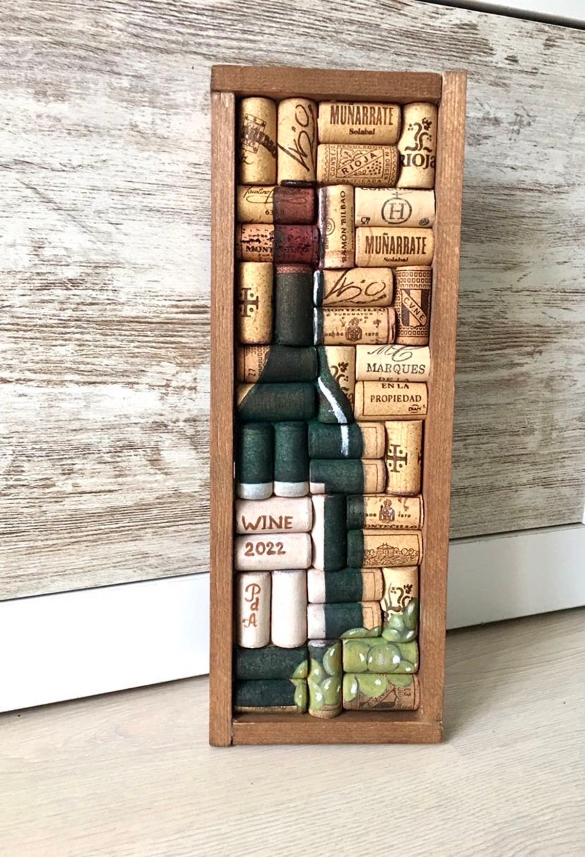 Wine Cork Wall Decor, Wood Wall Art,wine Lover Gift, Wine Cork Art, Bar