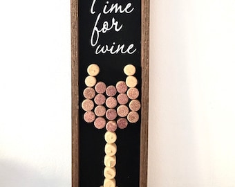 Wine Cork Wall Art, Rustic Bar Decor, Wine Lover Gift