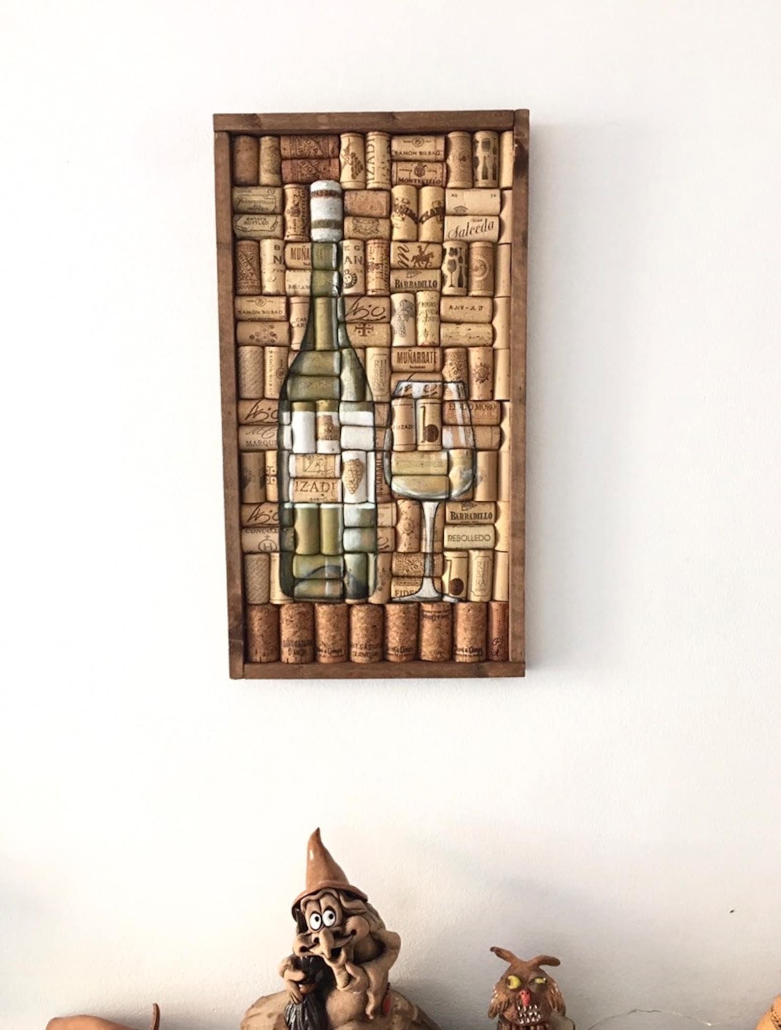 Wine Cork Wall Decor Wood Wall Artwine Lover Gift Wine Cork Etsy