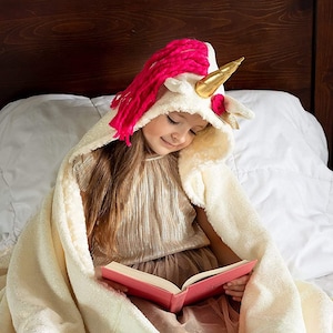 Hooded Unicorn Blanket for Adults Teens Kids Etsy