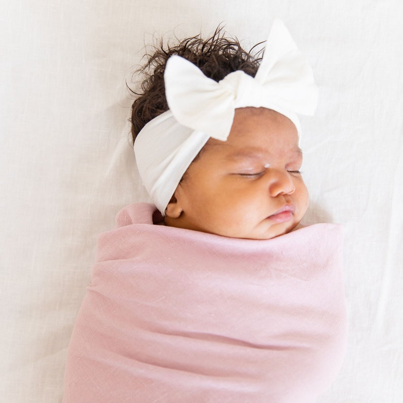 French Linen Swaddle Blanket 100 Flax Etsy