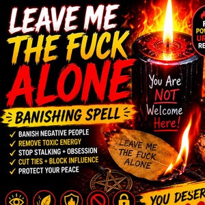 Banish Someone Spell | Remove People From Your Life,  Evil Energy, Toxic Person, Urgent Cast