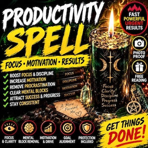 Productivity Spell | Motivation, Discipline & Focus | Stop Procrastinating, Get Things Done, Success, Goal Manifestation