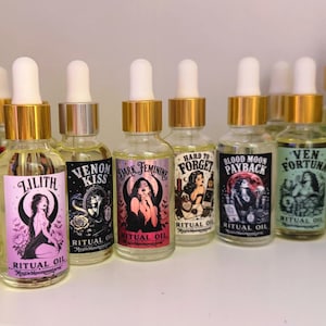 Ritual Oils 1oz | For Spellwork, Manifestation, Protection, Love, Luck & Prosperity | Witchcraft Supplies 30ml | Collection 1