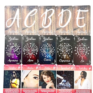 Initiales mystiques et traits de caractère Oracle Deck - Caractéristiques Personnalité Tarot Deck Twin Flame Deck Amour Cartes Messages