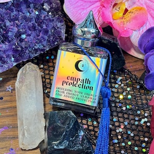 Empath Oil - Protection Ritual Oil, Protect Your Energy Witchcraft Oil Magick Black Tourmaline Moon Amethyst Wicca Witch Oil Grounding Clean