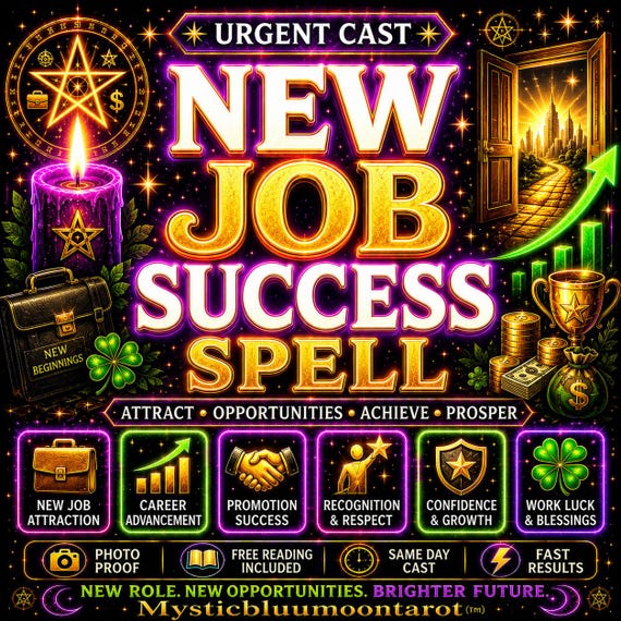 New Job & Career Success Spell, Dream Life, Get The Job Offers, Opportunities, Manifestation Goals