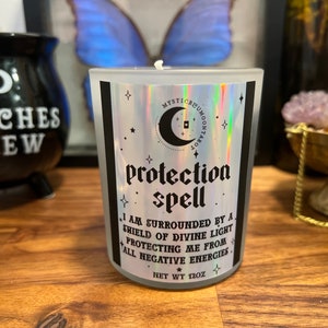 Protection Spell Candle Fixed - Protect Against Negativity Spell Candle Witchcraft Wicca Spiritual Candle Ritual Candle Scented Spell