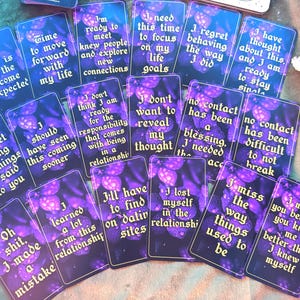 Oracle Deck Echoes Of The Heart v1 Tarot Cards Deck, Love Twin Flame Oracle Cards, Messages Deck, Dark Shadow