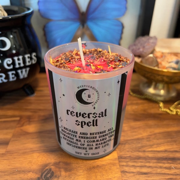 Reversal Fixed Candle Energy Cleansing Return to Sender Ward Off Negativity Spiritual Candles  Spell Candle, Witch Tools, Crystal Infused