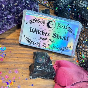Witches Shield Spell Soap | Spiritual Protection & Energy Shielding | Organic Metaphysical Soap with Witchcraft Herbs and Intentions