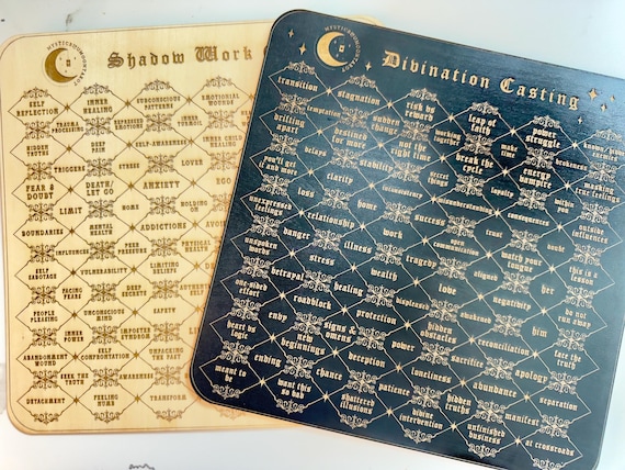 Divination Casting Board, Wooden Charm Casting Intuitive Readings