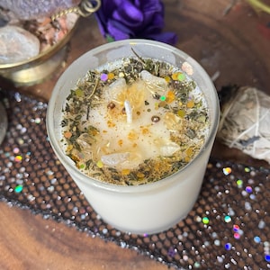 Abundance Candle - Attract Prosperity Wealth Miney - Charged Hoodoo Spell Candle -  Witchcraft Wicca - Spiritual Candle Ritual