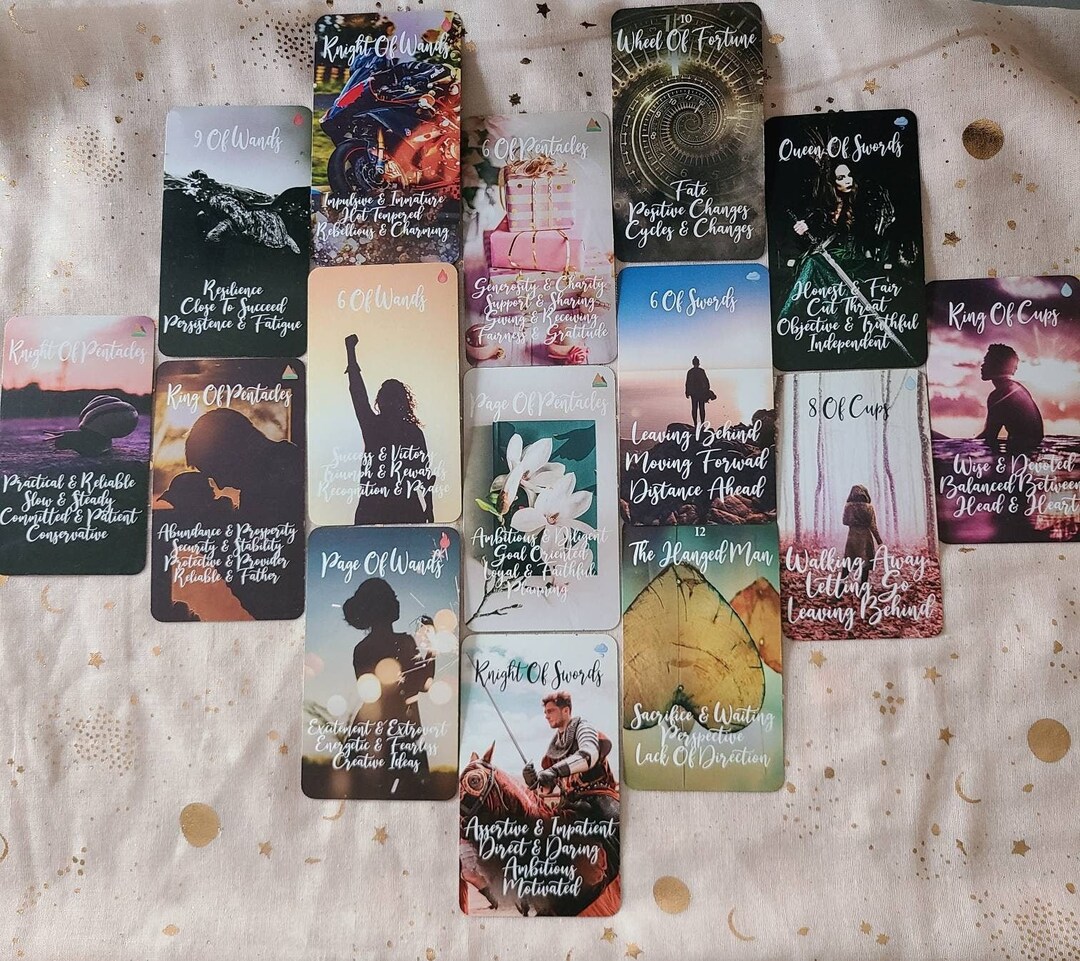 Twin Flame Tarot Card Deck Keyword Cards With Meaning Oracle Card Deck ...