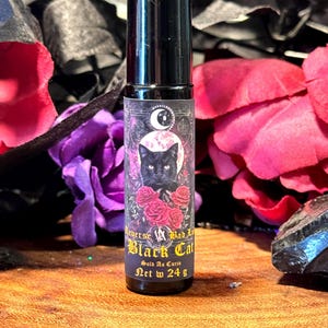 Black Cat Ritual Oil Powerful Good Luck Oil, 10ml Reverse Bad Luck & Attract Wealth, Protection, Jynx Removal, Magic Anointing, Money Magnet