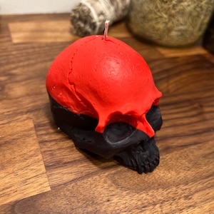 Reversal Skull Candle, Spell Intention Candle Witchcraft Figure Shape Black Magic Spell Head Work Pegan Wicca Hoodoo Voodoo Santeria