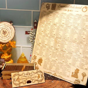 Mazzo di carte Lenormand in legno fatto a mano, carte di divinazione ecologiche, alternativa unica ai tarocchi, regalo spirituale, divinazione, Lenormand