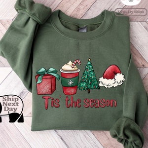 Tis The Season Sweatshirt, Christmas Tis The Season T-Shirt, Merry Christmas Sweatshirt, Christmas Sweatshirt, Cute Winter Sweatshirt