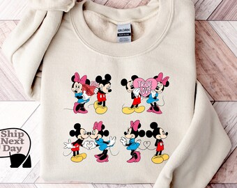 Mickey & Minnie Valentine's Day Sweatshirt, Disney Valentine T-shirt, Mickey And Minnie Lovely Shirt, Disney Love Sweater, Disneyland Tee