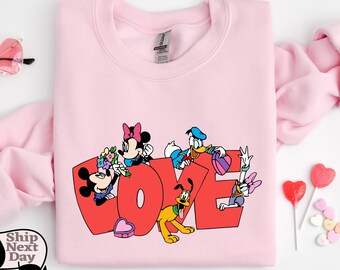 Disney Valentines Day Sweatshirt, Mickey Minnie Valentine T-Shirt, Disney Love Sweater, Disney Valentine's Day Tee, Disneyland Sweatshirt