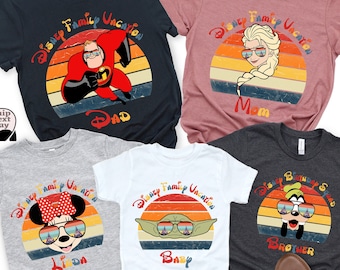 Personalized Disneyworld Family Shirt, Custom Disneyland Birthday Shirts, Disney Vacation Tee, Disney Character Tee, Matching Disney Tee