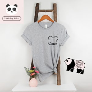 Disney Custom Family Shirts, Mickey and Minnie Pocket Shirt, Disney Vacation Trip Shirt, Disneyland Custom Tee, Disneyworld Family Shirt, image 4