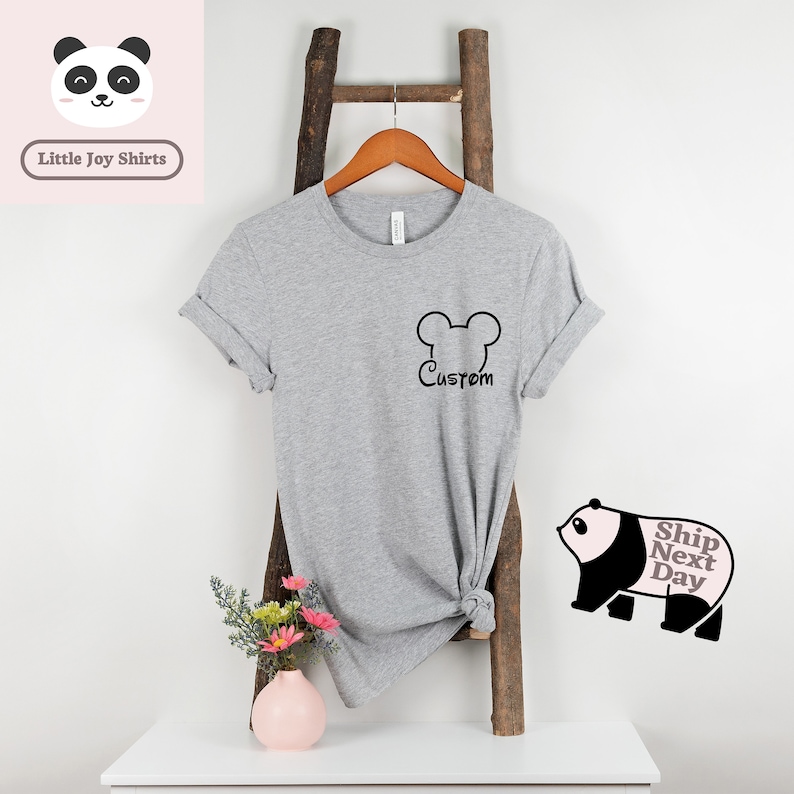 Disney Custom Family Shirts, Mickey and Minnie Pocket Shirt, Disney Vacation Trip Shirt, Disneyland Custom Tee, Disneyworld Family Shirt, image 4