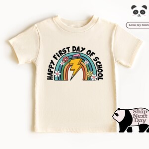 Happy First Day Of School Kids Shirt, Natural Back To School Toddler Shirt, Cute School Tee, First Day Of School Tee