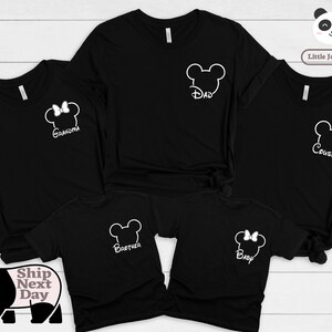 Disney Custom Family Shirts, Mickey and Minnie Pocket Shirt, Disney Vacation Trip Shirt, Disneyland Custom Tee, Disneyworld Family Shirt, image 3