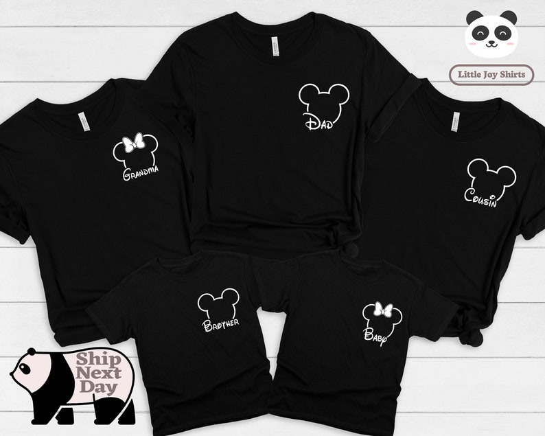 Disney Custom Family Shirts, Mickey and Minnie Pocket Shirt, Disney Vacation Trip Shirt, Disneyland Custom Tee, Disneyworld Family Shirt, image 3