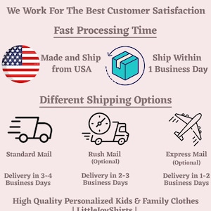 Puede incluir: Gr&aacute;fico con texto: "Trabajamos para la mejor satisfacci&oacute;n del cliente". Incluye una bandera estadounidense, una caja con una flecha e iconos para opciones de env&iacute;o. Texto: "Fabricado y enviado desde EE. UU.", "Enviado en 1 d&iacute;a h&aacute;bil".