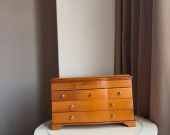 Vintage mini chest-of-drawers style jewelry box from Mele and Co.