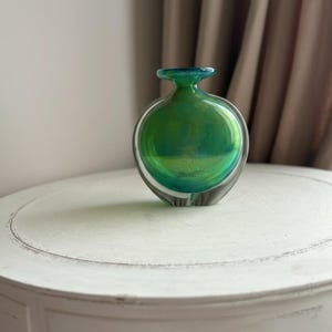 Vintage Early Mdina Maltese "Sea & Sand" Pattern Art Glass Vase C1970's , medium size