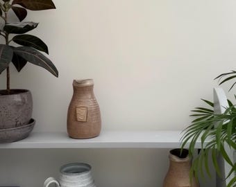 Vintage Studio Pottery Stoneware Soup Jug, set of two. Leach Style