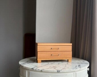 Vintage Mele & Co. Wooden Jewellery Box , solid wood , 1970’s