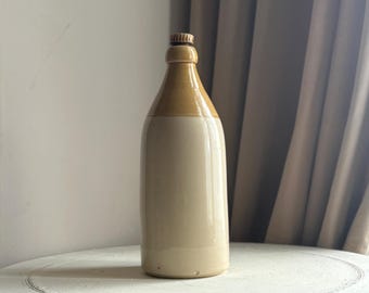 Vintage Griffin and Tatlock Stoneware Ginger Beer Bottle, 1940s