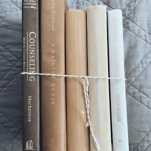 Neutral Hardcover Decor Books