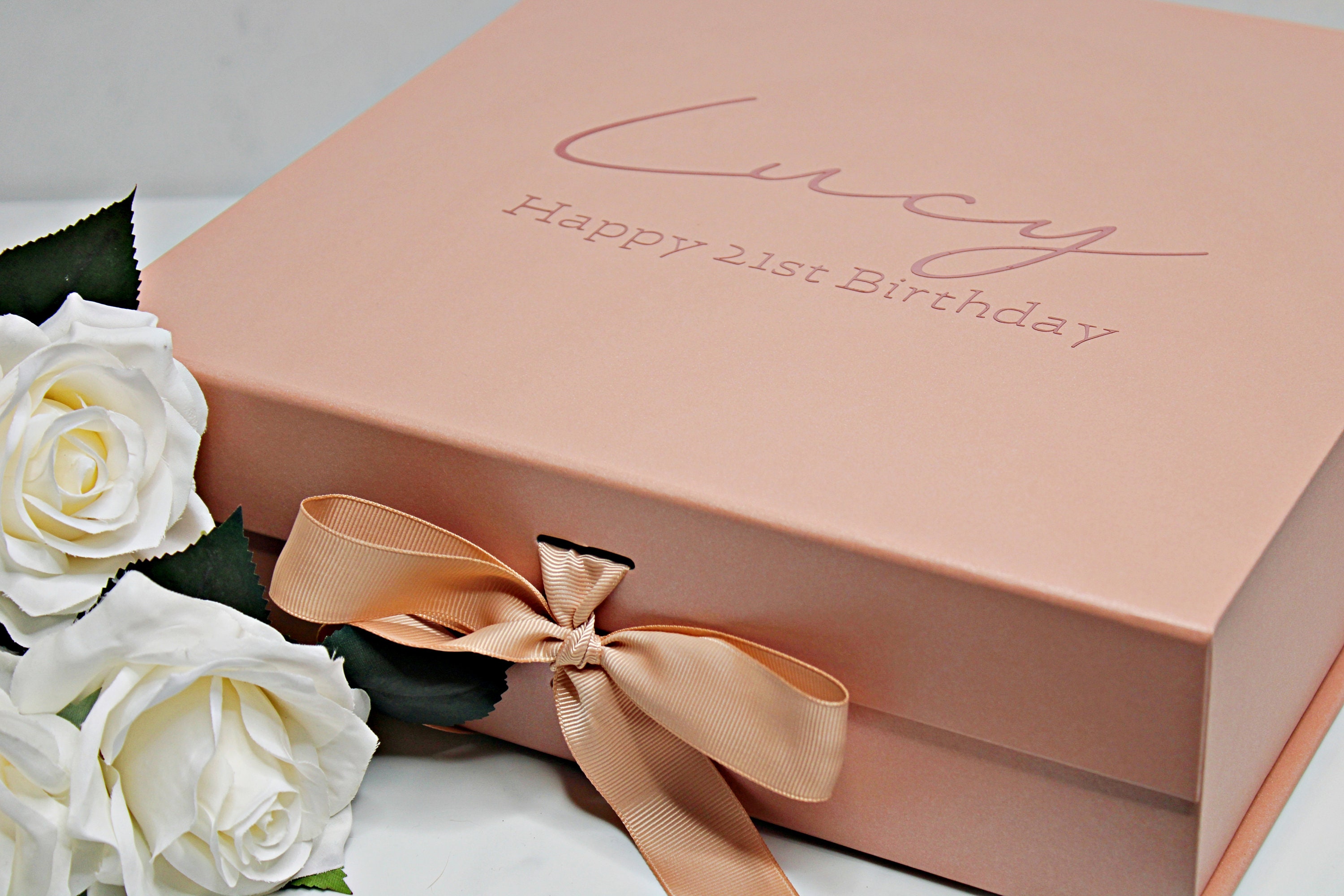 Large Happy Birthday T Boxes Personalised Custom Name Etsy