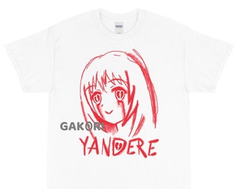 Yandere Unisex T-Shirt, Anime T-Shirt, Manga Shirt, Japanese Shirt, Anime Clothes, Anime Girl, Waifu, Dere, Anime Gifts, Art, Anime Tee