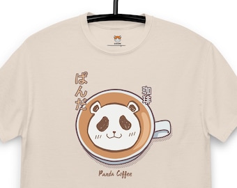 Panda Kaffee T-Shirt, Kawaii Japanische Mode, Pastel Goth Kleidung