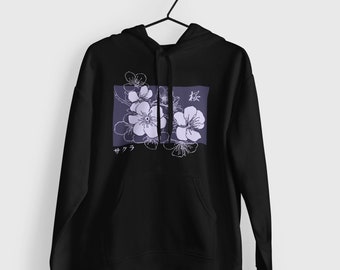 Cherry Blossom Sweatshirt, Japanese Aesthetic Hoodie, Kawaii Clothing