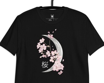 Cherry Blossom Moon T-Shirt, Japanese Aesthetic Tee
