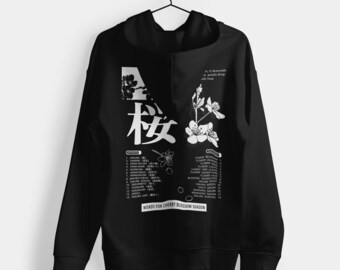 Cherry Blossom Season Hoodie, Japanese Streetwear Fashion