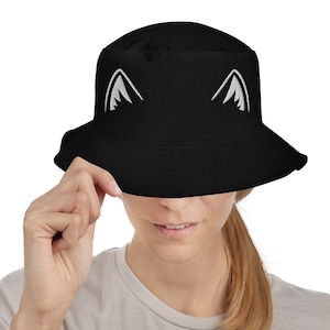 Cute Cat Ears Embroidered Bucket Hat, Harajuku Clothing, Anime Hat, Cat Lover, Aesthetic Japanese, Festival, Kawaii, Men Women