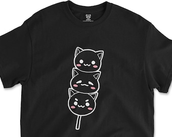 T-Shirt Dango-Katze | Kawaii Pastel Goth, Unisex Baumwoll-T-Shirt