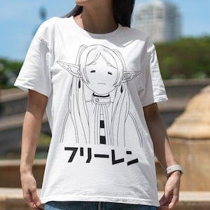 Frieren T-Shirt, Elf Mage Anime Shirt, Sousou no Frieren Tee, Fantasy Anime Gift, Fern and Frieren Shirt, Unisex Handmade Tee