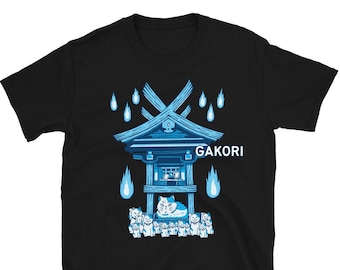 ネコテンプル ユニセックス Tシャツ 招き猫 日本のTシャツ アニメシャツ 妖怪/猫/ネコ/子猫 アニメ美学 原宿系服/男性/女性/ギフト